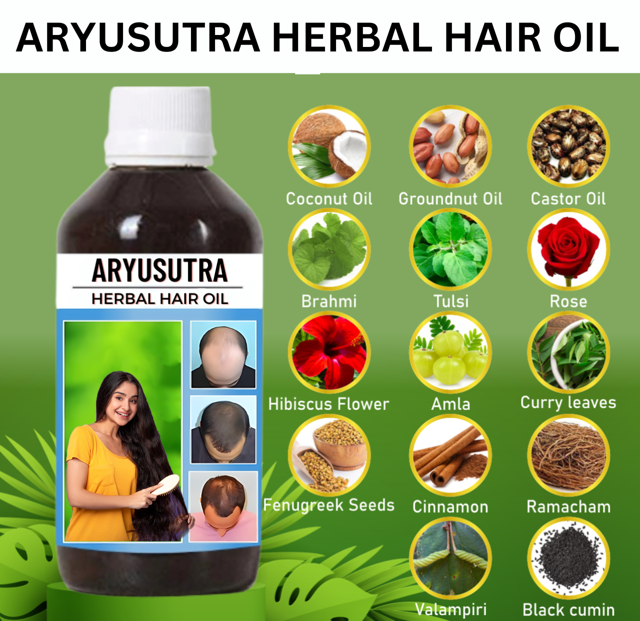 Aryusutra Natural Hair Growth Oil ( Free Cash On Delivery )